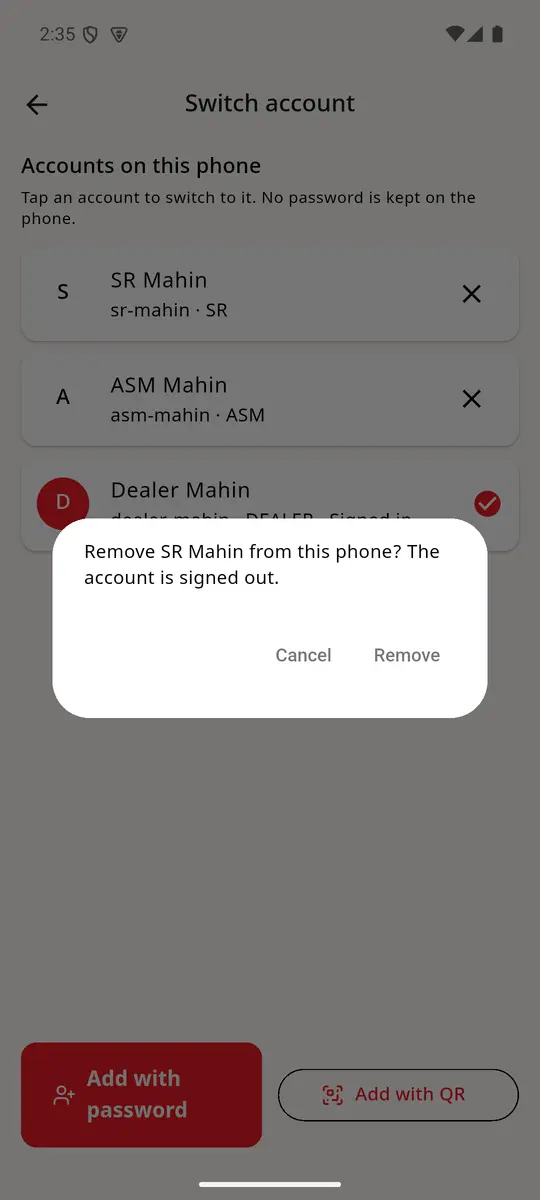ধাপ ৬: অ্যাকাউন্ট সরান (নিশ্চিত করুন)