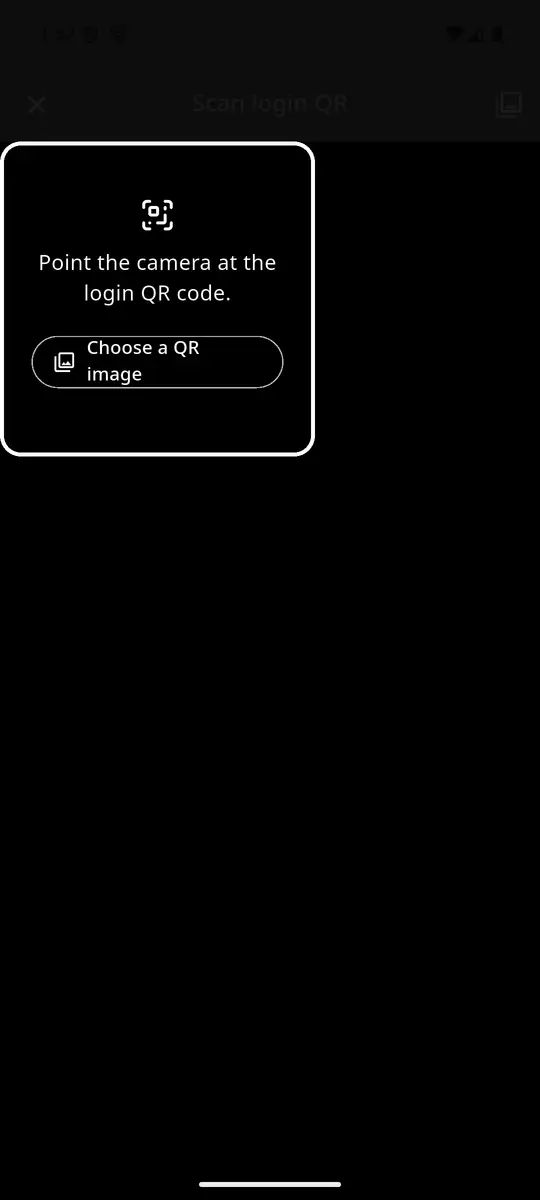 ধাপ ২: লগইন QR স্ক্যান করুন